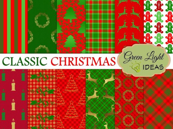 Classic Christmas Scrapbook Backgrounds