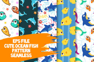 Cute Ocean Fish Seamless Pattern