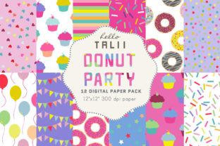 Donuts Digital Paper for Creative Projects
