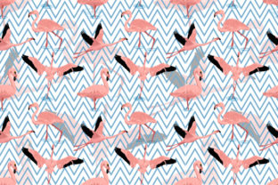 Flying Flamingo Cute Pattern Seamless