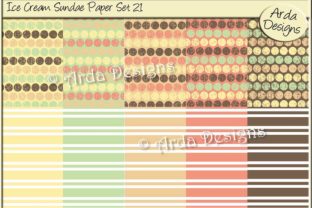 Ice Cream Sundae Paper Set 21