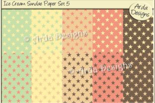 Ice Cream Sundae Paper Set 5: A Creative Tool for Modern Design and Craft