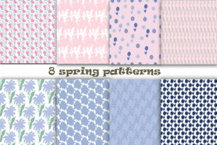 Seamless Pattern with Abstract Spring Flowers